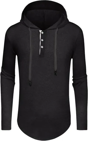 Aiyino Men's Long Sleeve Fashion Athletic Hoodies Sport Sweatshirt Hip Hop Pullover