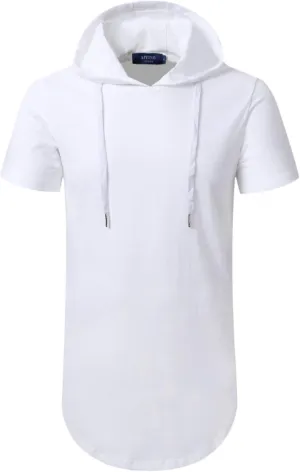 Aiyino Men's S-5X Short Sleeve Fashion Athletic Hoodies Sport Sweatshirt Hip Hop Pullover