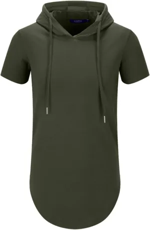 Aiyino Men's S-5X Short Sleeve Fashion Athletic Hoodies Sport Sweatshirt Hip Hop Pullover