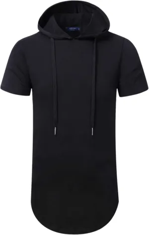 Aiyino Men's S-5X Short Sleeve Fashion Athletic Hoodies Sport Sweatshirt Hip Hop Pullover
