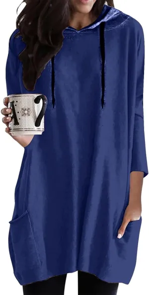 Beach Vacation Clothes for Women 2025, Women's Hoodie Dress Long Sleeve Tops Loose Sweatshirts Oversized Dresses