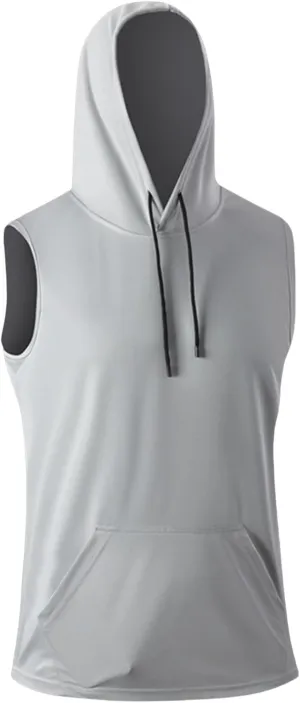 Casual Sleeveless Hoodies for Men Athletic Quick Dry Hooded Shirts Drawstring Pullover Workout Shirts with Pockets