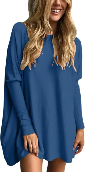 Crewneck Sweatshirts for Womens Lightweight Long Sleeve Hoodies Trendy Solid Pullover Tops Fall Winter Outfits 2024