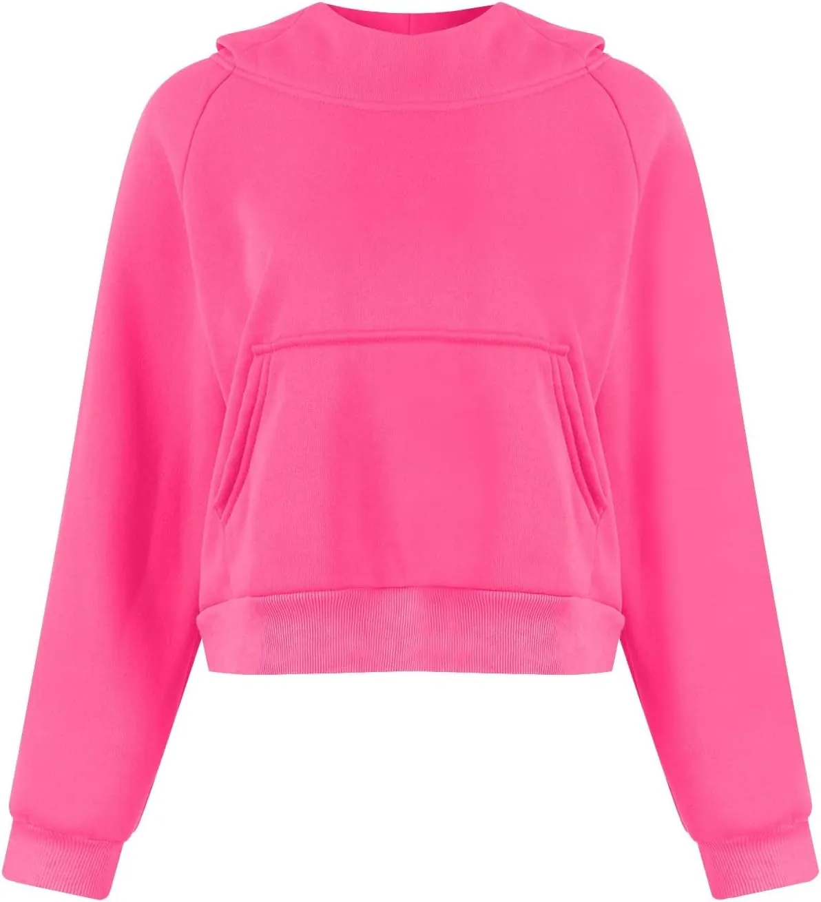 Cropped Hoodie Women Y2k Long Sleeve Fleece Pullover Casual Comfy Hooded Sweatshirt with Thumb Hole 2024 Fall Trendy