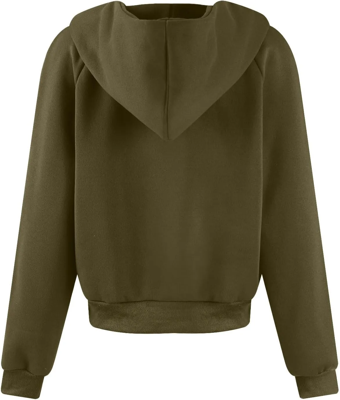 Cropped Hoodie Women Y2k Long Sleeve Fleece Pullover Casual Comfy Hooded Sweatshirt with Thumb Hole 2024 Fall Trendy