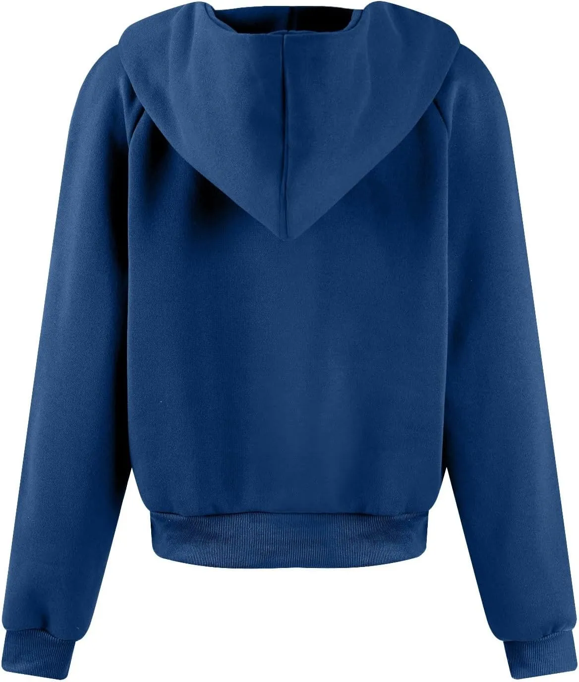 Cropped Hoodie Women Y2k Long Sleeve Fleece Pullover Casual Comfy Hooded Sweatshirt with Thumb Hole 2024 Fall Trendy