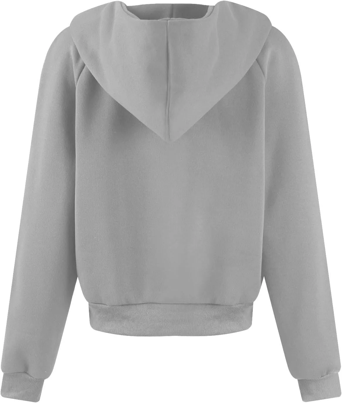 Cropped Hoodie Women Y2k Long Sleeve Fleece Pullover Casual Comfy Hooded Sweatshirt with Thumb Hole 2024 Fall Trendy