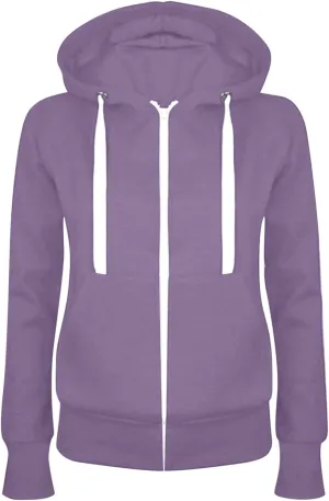 DOLKFU Zip Up Hoodies for Women Long Sleeve Loose Fit Hooded Pullover Drawstraing Casual Fashion Sweatshirts with Pocket