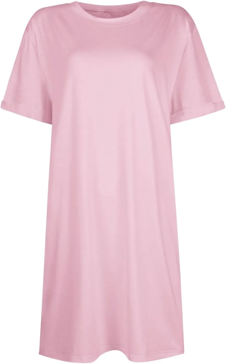 DPKLAD Womens Casual Summer T Shirt Dress Loose Short Sleeve Tunic Dress with Pocket for Women