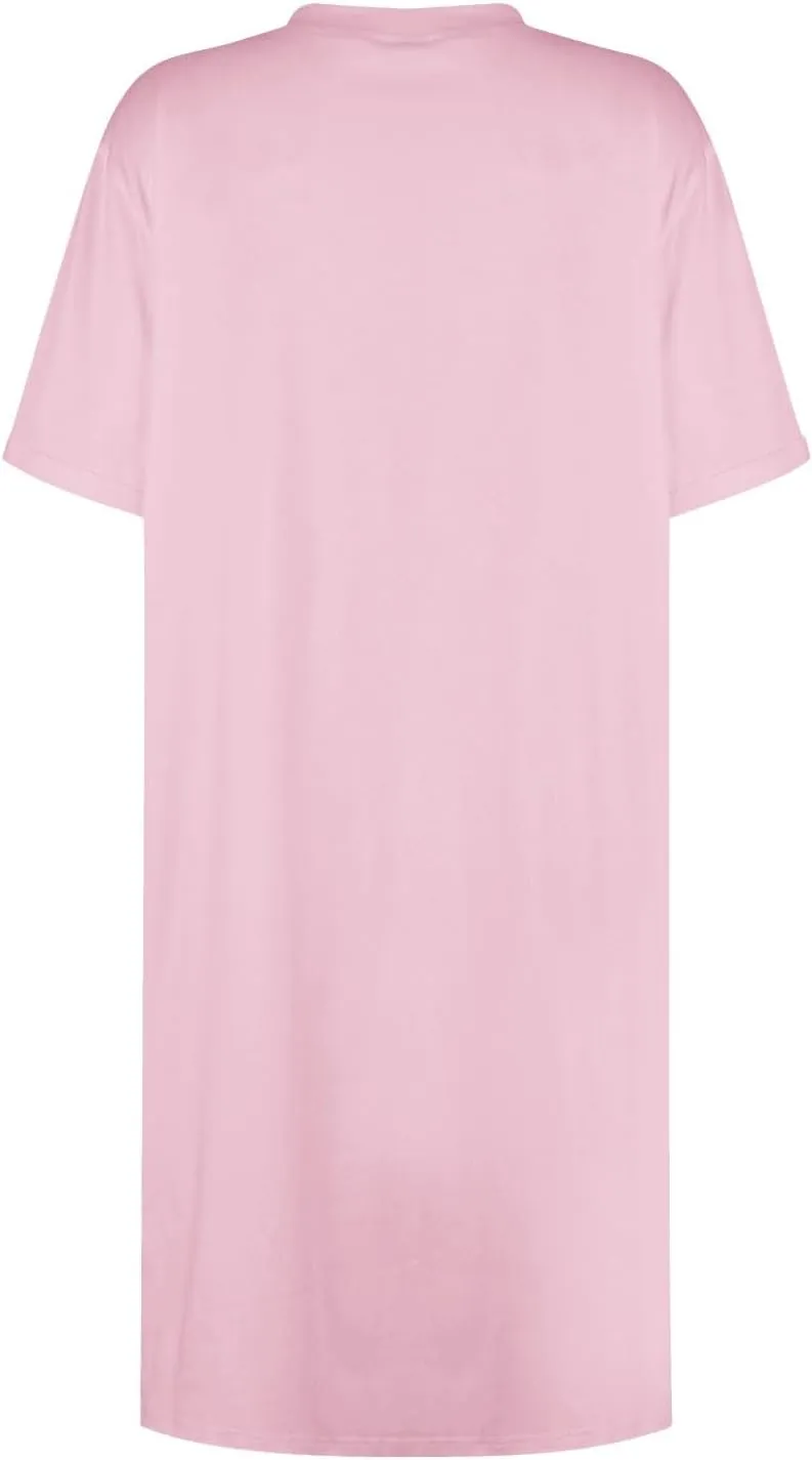 DPKLAD Womens Casual Summer T Shirt Dress Loose Short Sleeve Tunic Dress with Pocket for Women