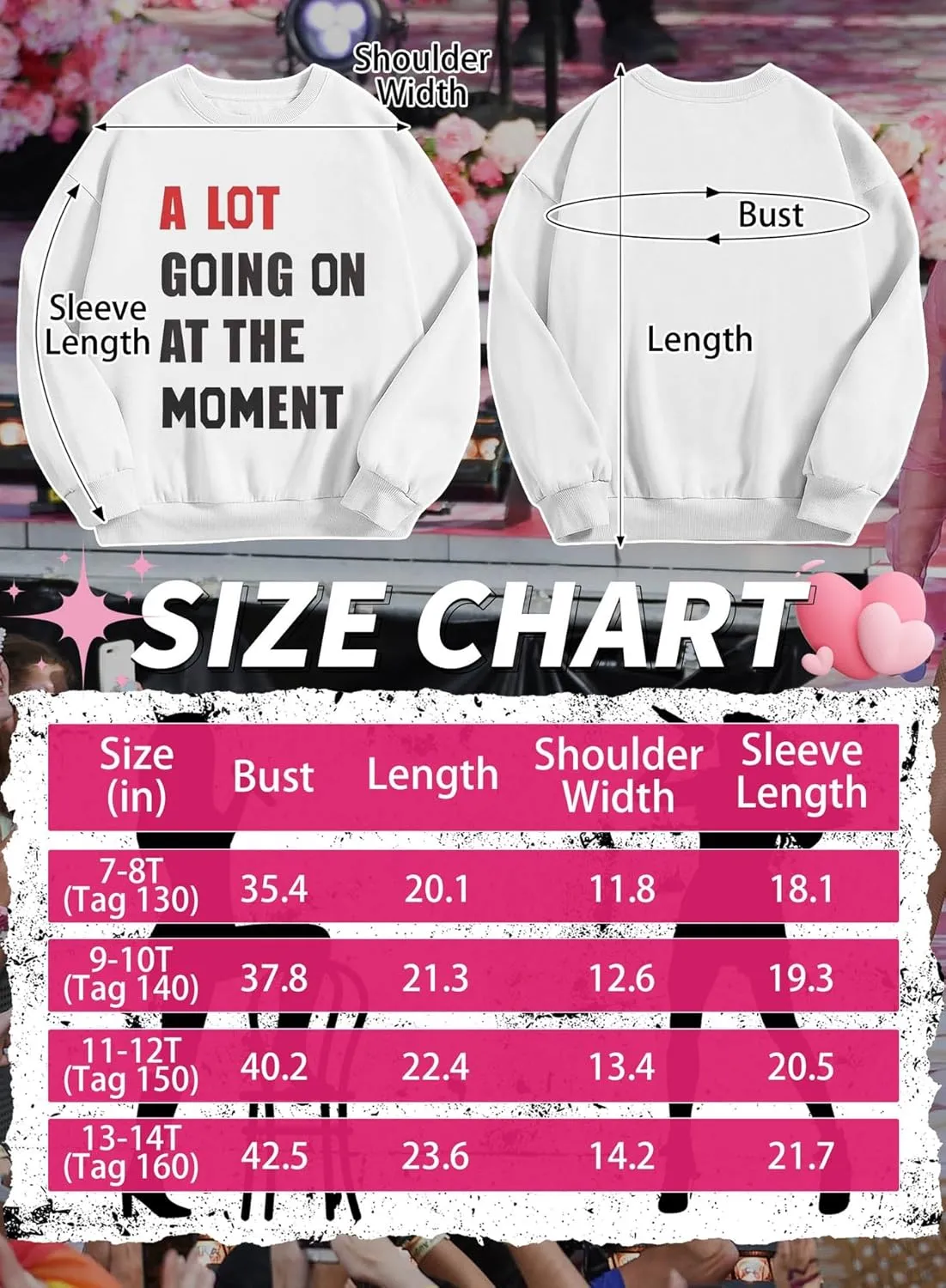 Girls Letter Print Sweatshirt - Kid Country Music Concert Top Casual Vintage Graphic Tee Pullover Winter Warm Shirt