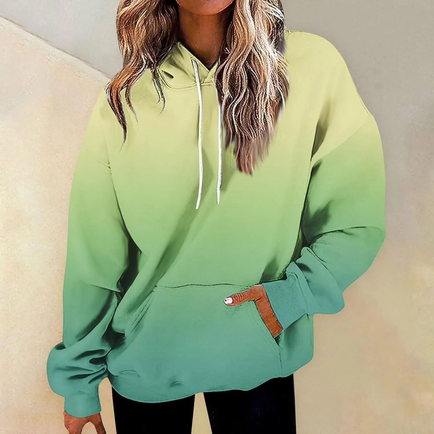 GOFULY Sweatshirt Blazer Women Fall Solid Hoodies Lightweight Winter Sweatshirts Long Sleeve Drawstring Sweaters With Pocket