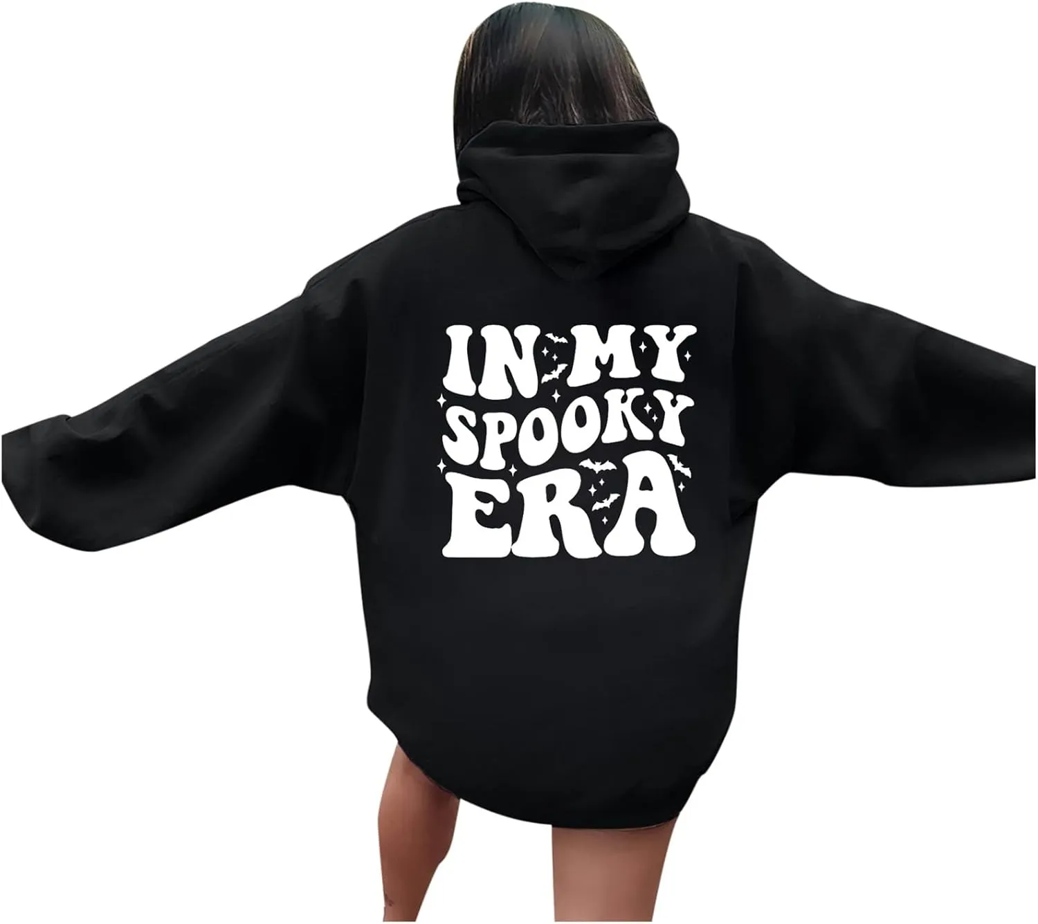 Halloween Hoodies for Teen Girls Spooky Season Letter Print Cute Halloween Sweatshirt Casual Trendy Halloween Clothes