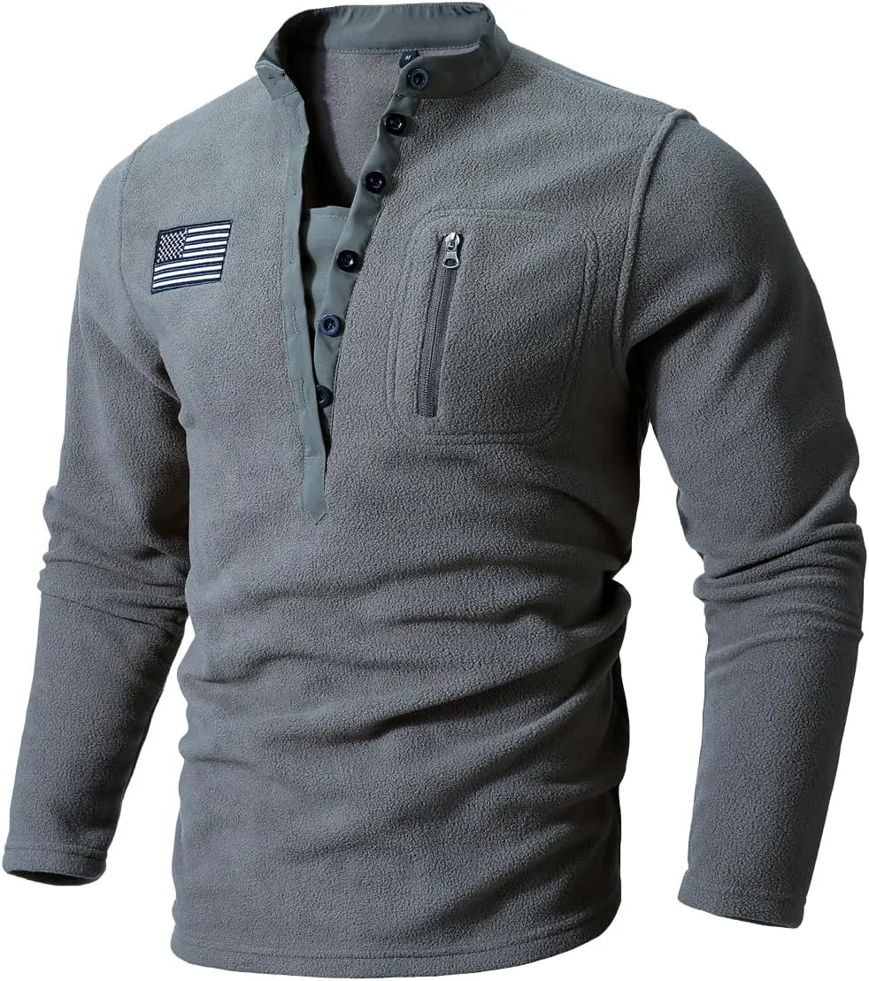 HARGLESMAN Mens Fleece Sweatshirts American Flag Patriotic Pullover
