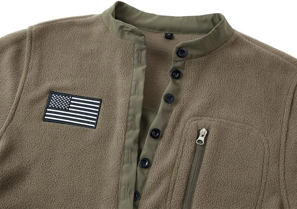 HARGLESMAN Mens Fleece Sweatshirts American Flag Patriotic Pullover