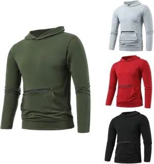 Hoodies for Men 2025 Summer Shirts Casual Fashion Long Sleeve Pullover Tops Fall Winter Hoodies with Zipper Pocket