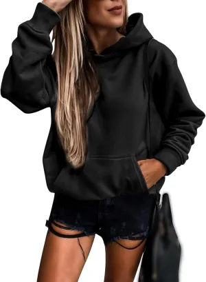 Hoodies for Women Pullover Fleece Hoodie Long Sleeve Casual Sweatshirt 2025 Loose Lightweight Tops with Pockets