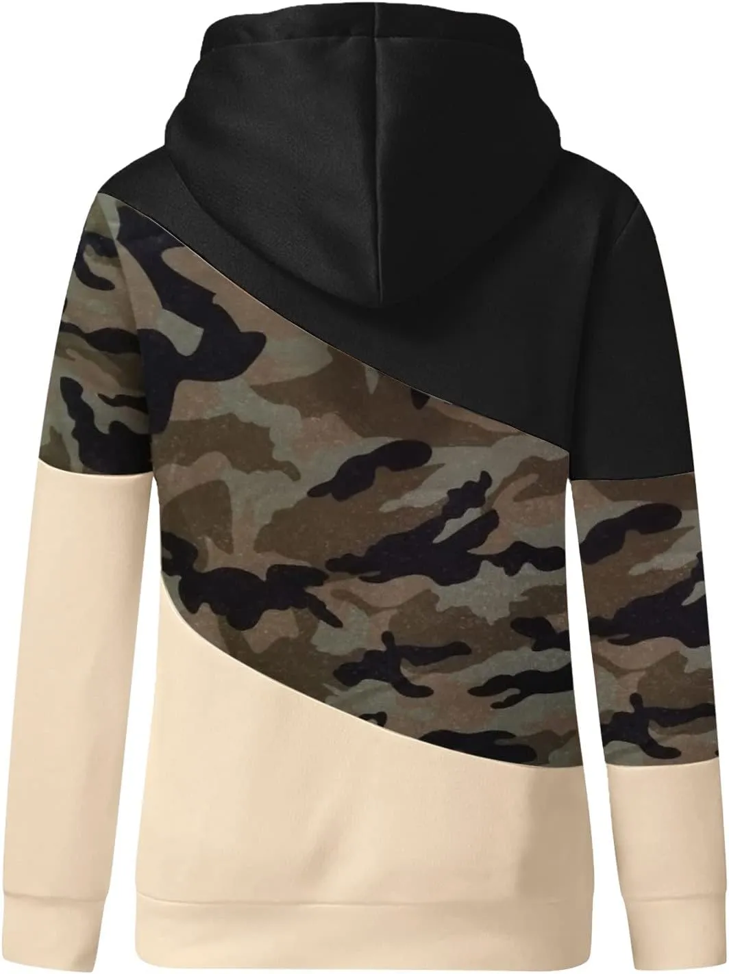 LCMTWX Sleeve Casual Hoodie Splice Contrast Long Sweatshirt Solid Strap Women Tops Women's Hoodies Sweatshirts Petite