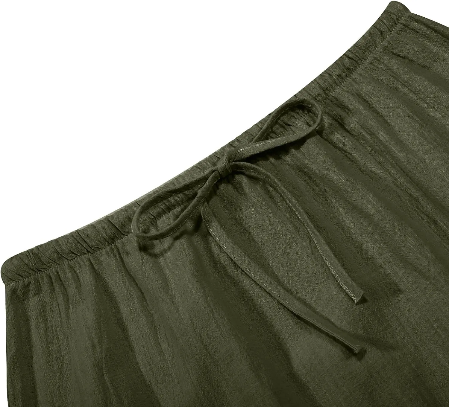 Linen Maxi Skirts for Women Trendy Summer Comfy Drawstring Waist A Line Skirts Cute Vacation Boho Long Flowy