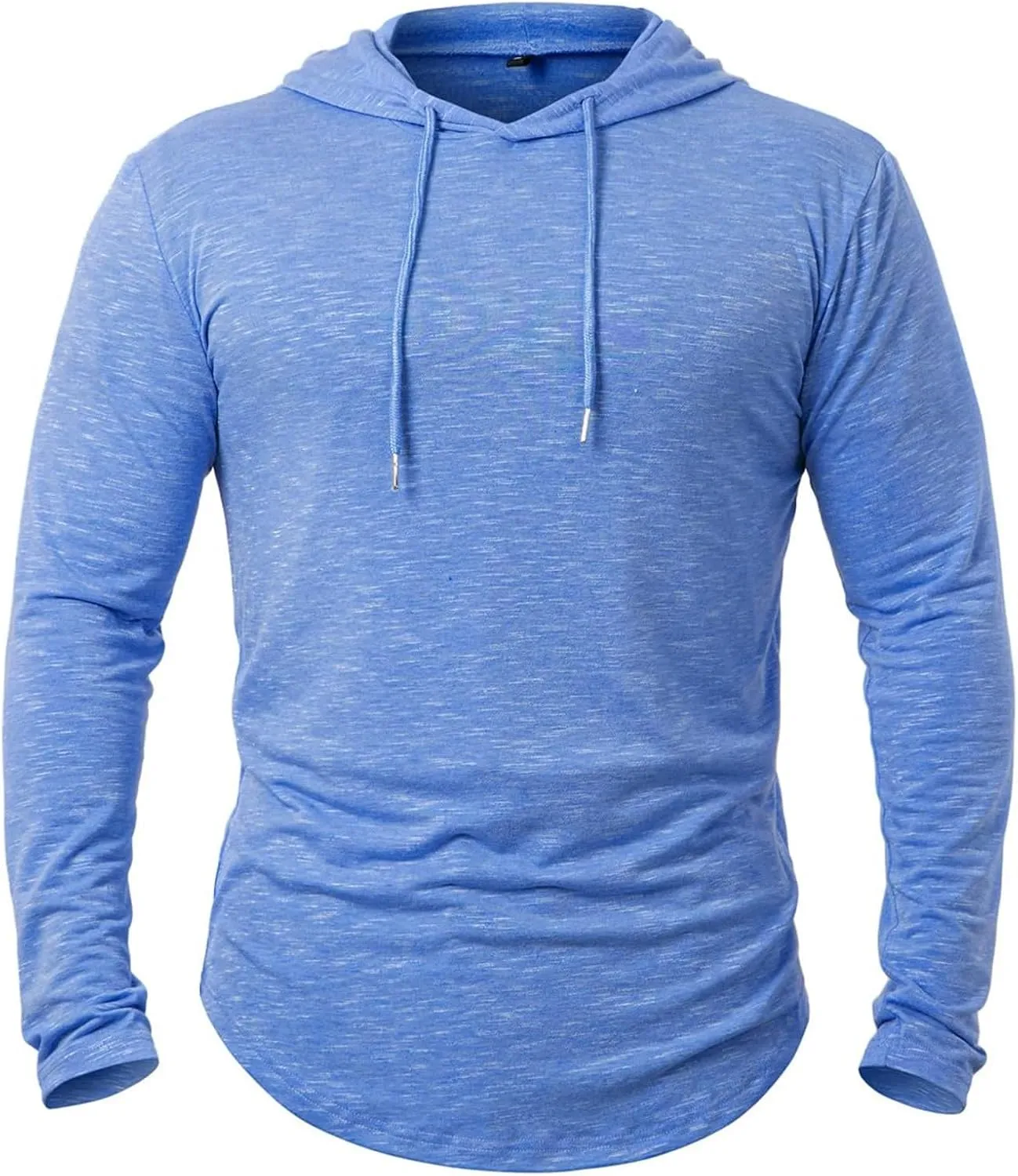 Mens Lightweight Workout Hoodie Gym Fitness Long Sleeve Breathable Hooded T Shirts Muscle Athletic Pullover Tops
