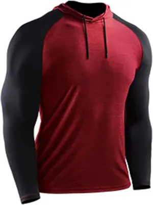 Men's Slim Fit Long Sleeve Hoodie Shirts with Drawstring Color Block Sweatshirt Casual Hooded Outdoor Pullover Tops