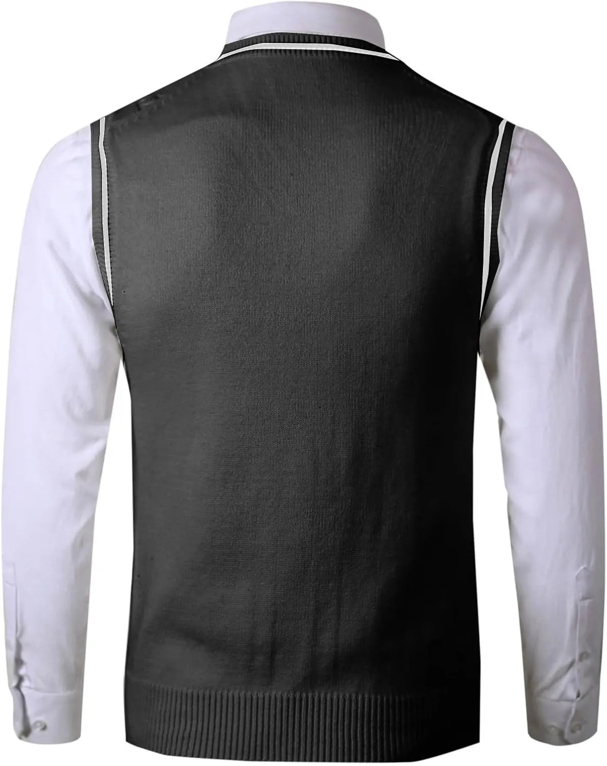 Men's Sweater Vest V Neck Casual Sleeveless Slim Fit Pullover Sweaters Striped Twisted Knit Vests Fall Winter Clothes
