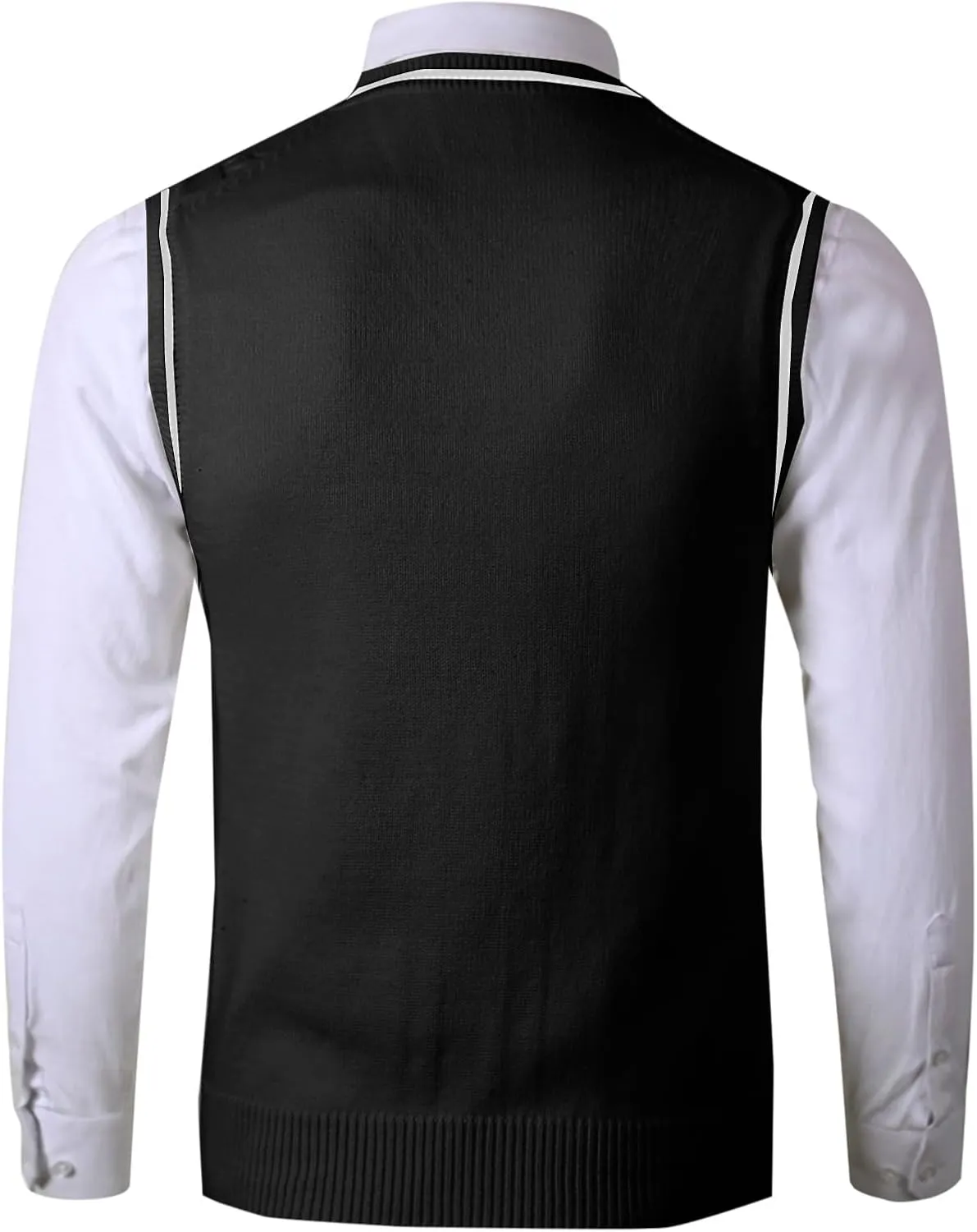 Men's Sweater Vest V Neck Casual Sleeveless Slim Fit Pullover Sweaters Striped Twisted Knit Vests Fall Winter Clothes