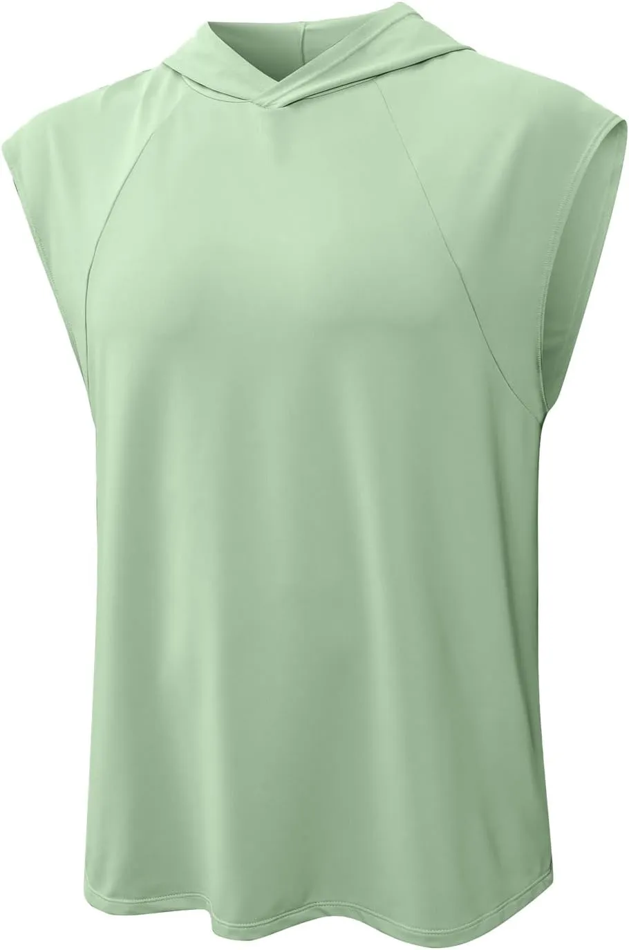 Men's Workout Sleeveless Hoodies Lightweight Quick Dry Tank Tops Solid Color Pullover Shirts Loose Fit Athletic Tops