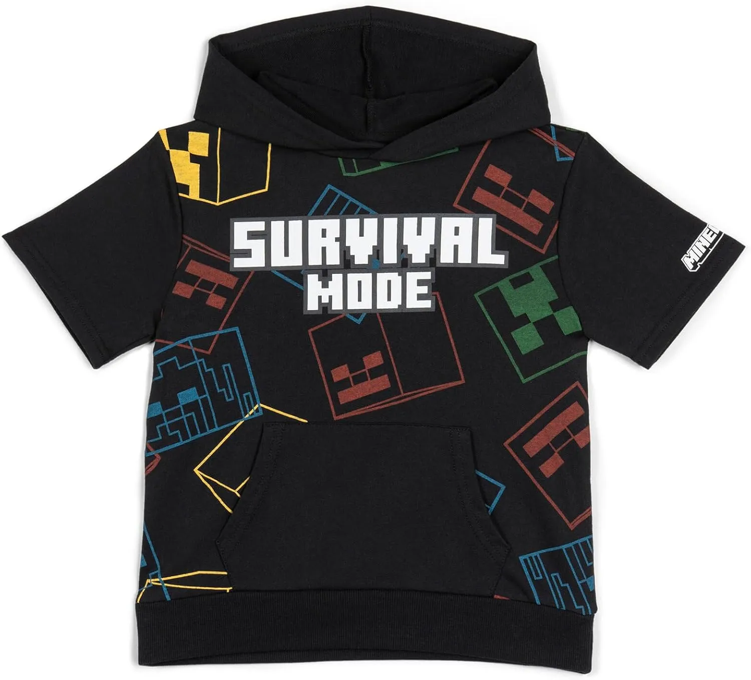 Minecraft French Terry Pullover Hoodie and Shorts Toddler to Big Kid Sizes (4T - 18-20)