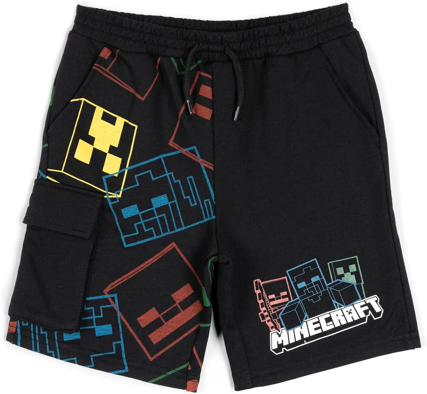 Minecraft French Terry Pullover Hoodie and Shorts Toddler to Big Kid Sizes (4T - 18-20)