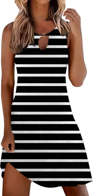Minn Sundresd Sun Dresses for Women 2025 Vacation Beach Casual Summer Sundresses Sleeveless Tank Short Boho Dress