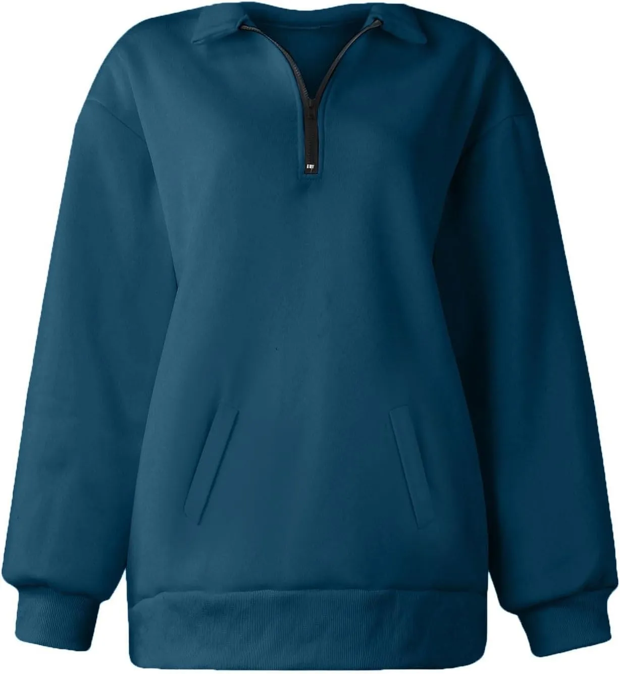 Oversized Quarter Zip Sweatshirts for Women 2024 Fall Pullover Long Sleeve Hoodies Sweaters Winter Outfits