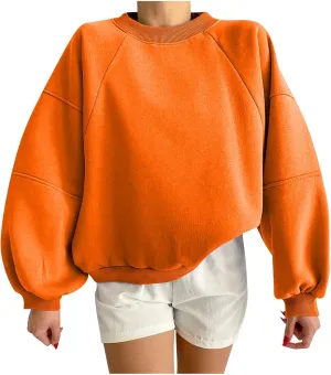Oversized Sweatshirt For Women Cute Teen Girls y2k Clothes Long Sleeve Crewneck Fleece Pullover Sweatshirts Trendy 2023