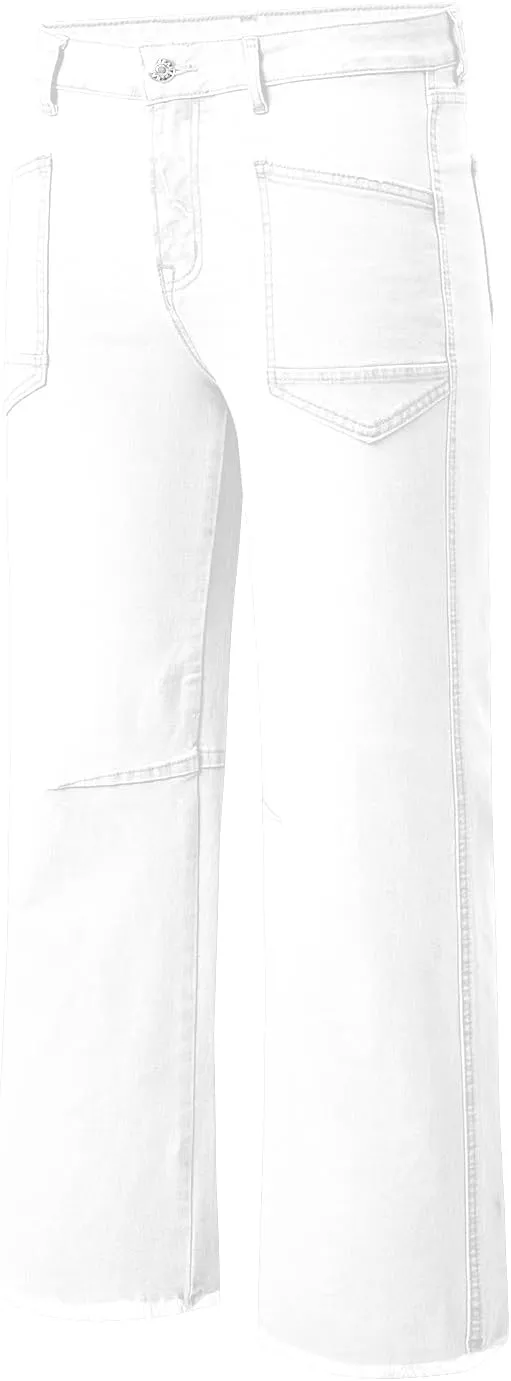 SHEWIN Straight Leg Jeans for Women High Waisted Stretchy Jeans Wide Leg Ankle Denim Pants with Pockets