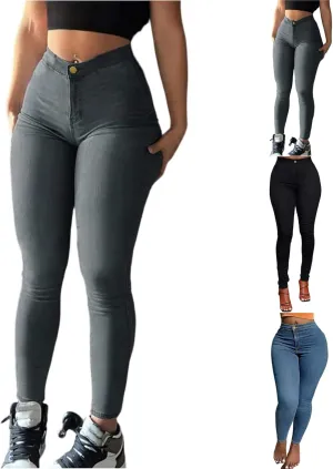 Skinny Jeans for Woman Curvy Butt Lifting High Waisted Stretch Jeans Ankle Colombian Sexy Denim Jegging with Pockets