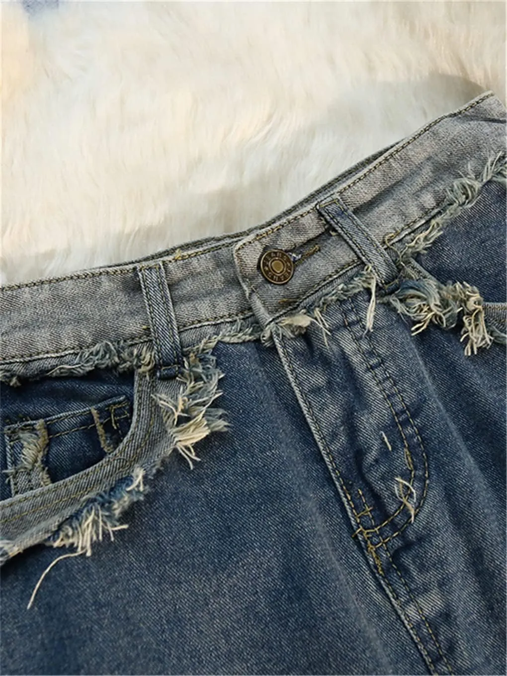 Spring Summer High Waist Tassel Long Women Denim Skirts Button Front Split Jeans Wrap A-Line Skirts