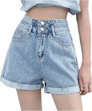 Summer Women's Beach Shorts Low Rise VIntage Solid Color Sexy Short Jeans Juniors Shorts for Teen Girls