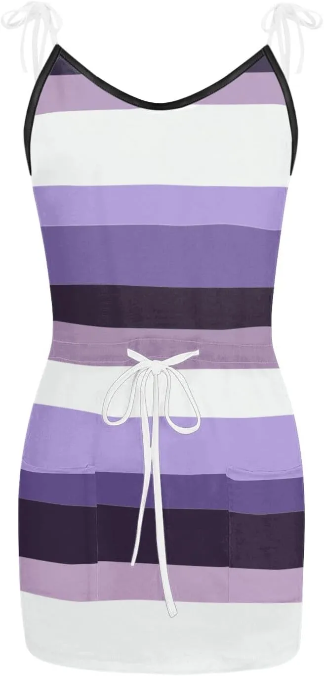 Sundresses for Women 2025 Cute Preppy Adjustable Spaghetti Straps Tie Waist Mini Boho Dress Sexy Homecoming Outfits