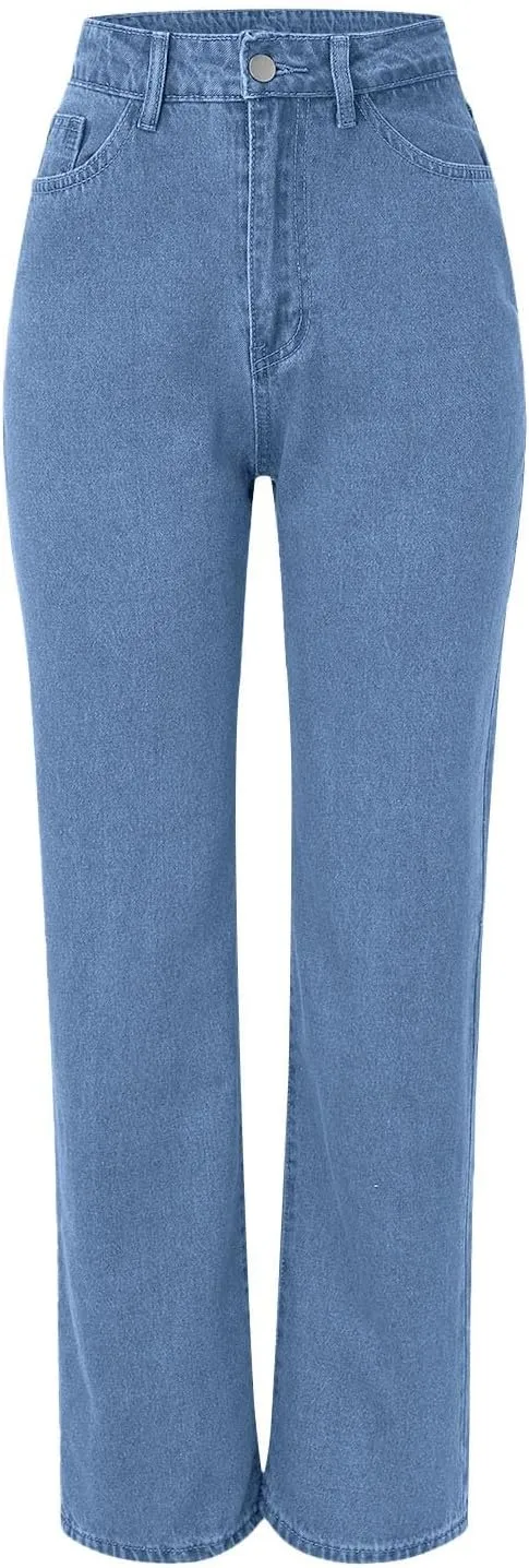 Sweatpants Jeans for Women 2025 Plus Size High Waisted Wide Leg Stretch Denim Pants Baggy Loose Trousers Cute Jeans
