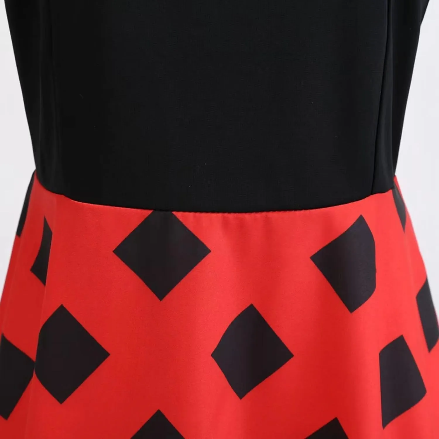 Tea Party Dresses for Woman Fitted Petite Polka Dots Tie Belt Empire Waist Flowy Swing Mini Dress Retro Party 80S Outfit