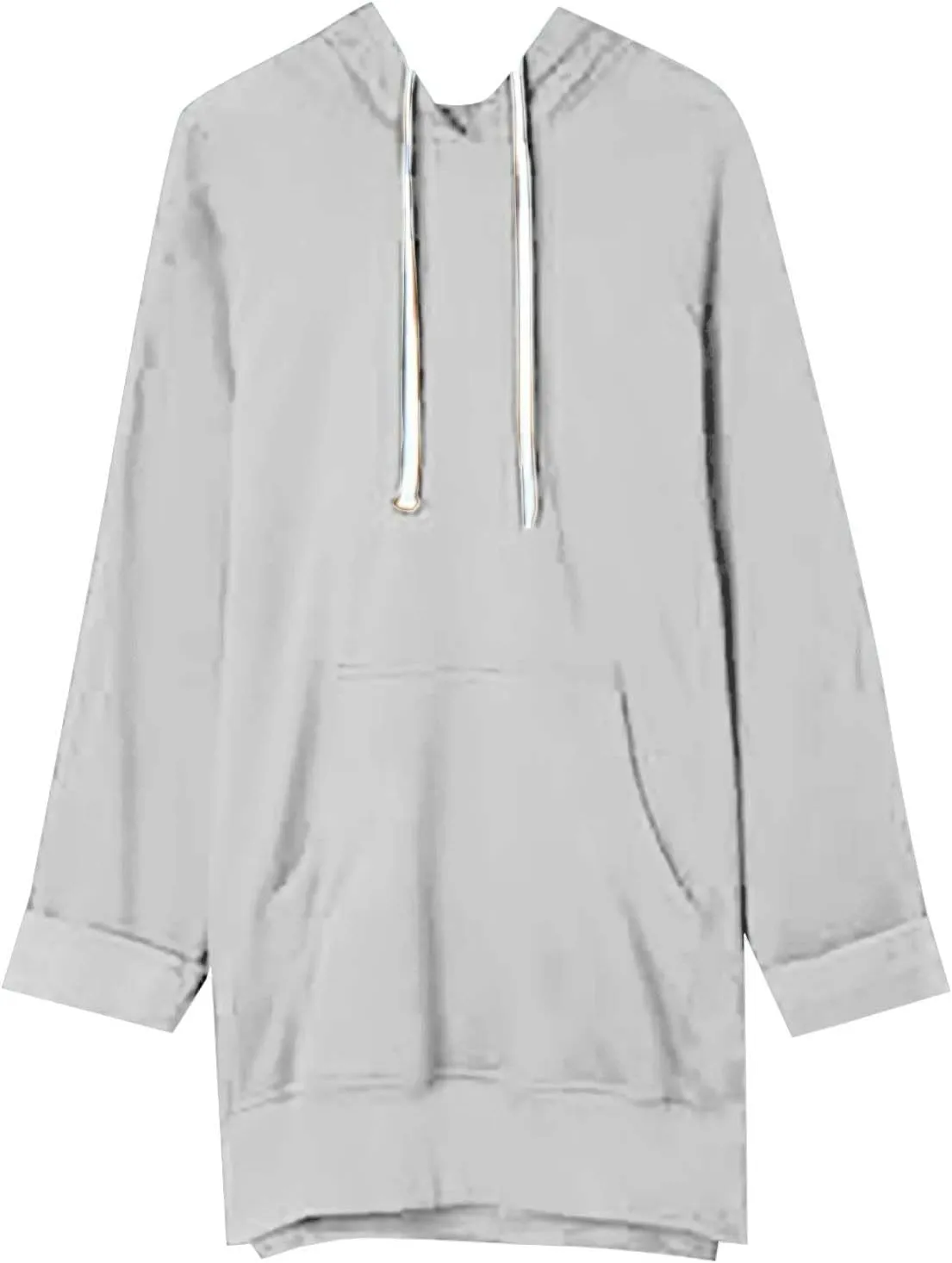 The Warmy Oversized Hoodie Dress for Women Trendy Casual Long Sleeve Split Hem Pullover Weighted Hoodie with Pocket