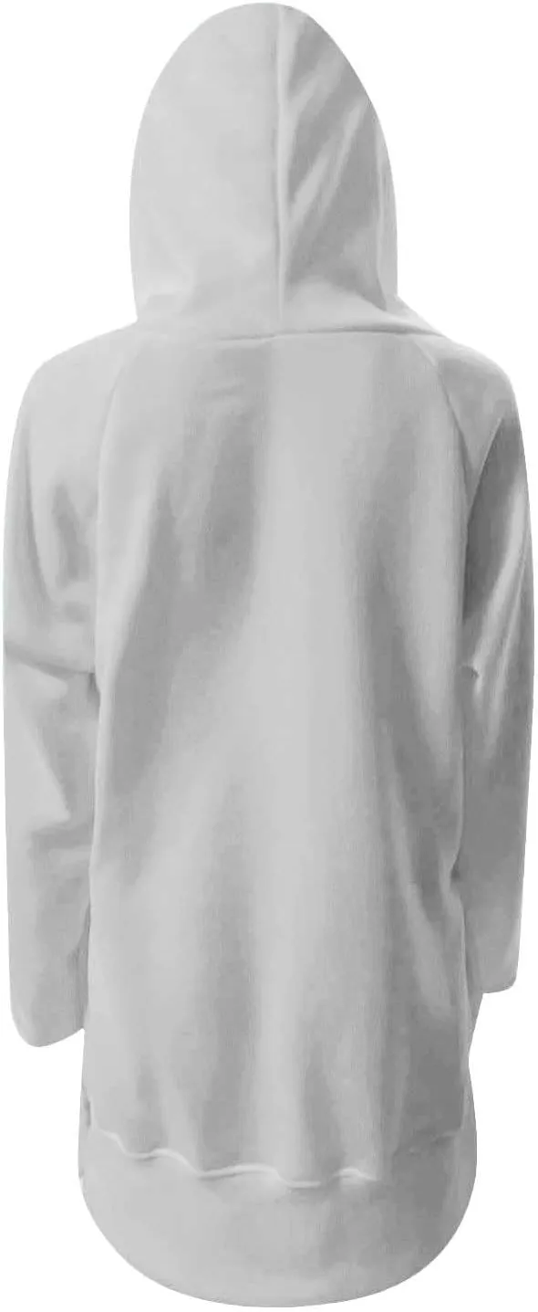 The Warmy Oversized Hoodie Dress for Women Trendy Casual Long Sleeve Split Hem Pullover Weighted Hoodie with Pocket