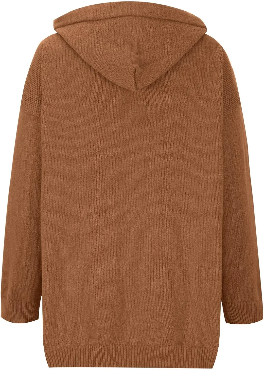 Thick Sweaters Cardigan for Women Plus Size Knitted Hooded Coat Long Sleeve Button Down Warm Jacket Hoodies with Pocket