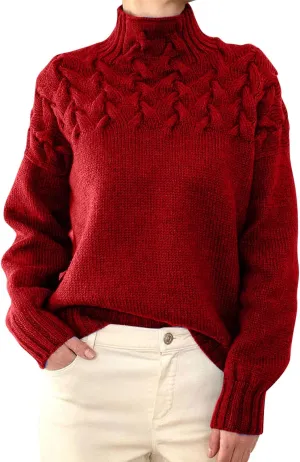 Turtleneck Sweaters for Women Pleated Front Sweatshirts Long Sleeve Crewneck Hoodies 2024 Fall Winter Warm Pullover Top