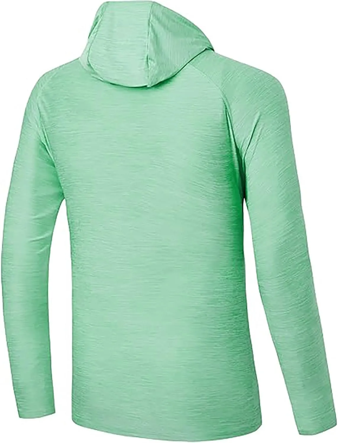 UPF 50  Fishing Shirts for Men Solid Long Sleeve UV Sun Protection Rash Guard Quick Dry Sun Hoodie with Neck Gaiter