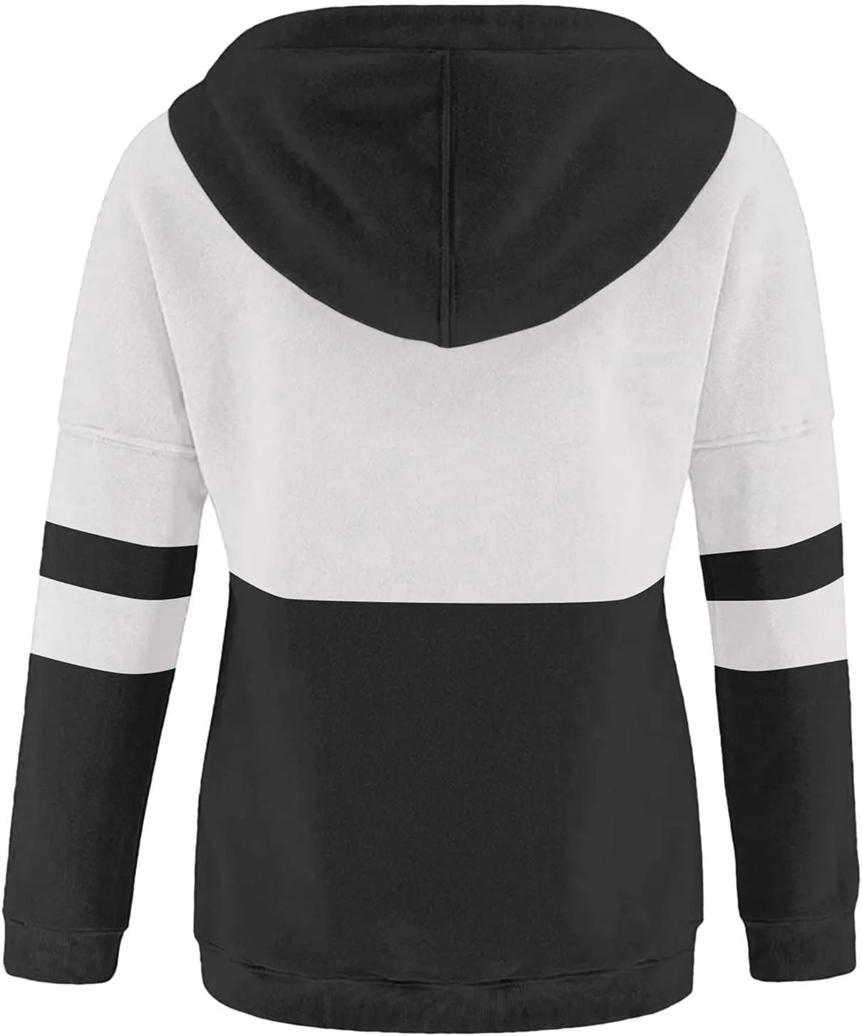 Winter Hoodies For Women 2022,Women's Pullover Casual Color Block Sweatshirts Long Sleeve Tops With Kangaroo Pockets