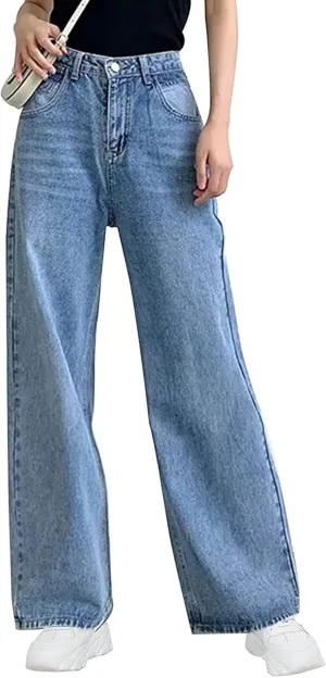 Women Baggy Wide Leg Jeans High Waist Boyfriend Jeans Straight Leg Loose Trousers Y2k Streetwear Pants for Women.
