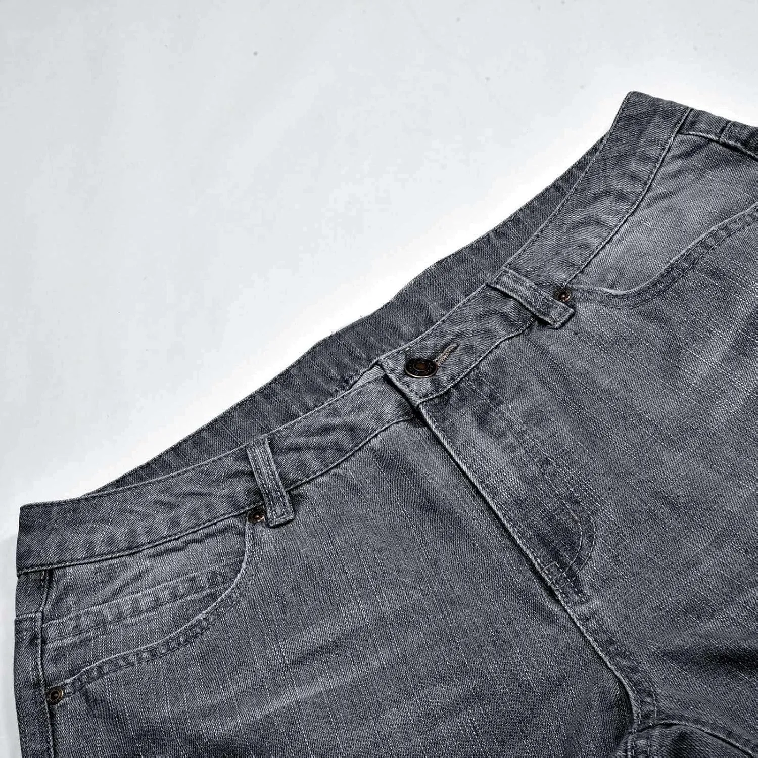 Women Distressed Straight Leg Jeans Boyfriend High Waited Baggy Sweatpants Y2K Streetwear Denim Pants with Pocket