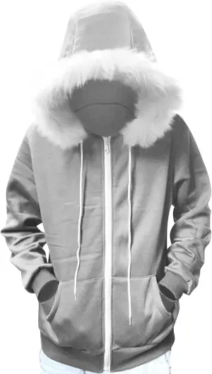 Women Furry Splicing Hoodies Fashion Hooded Sweatshirts with Pockets Zip Up Fleece Sweater Fall Winter Coats