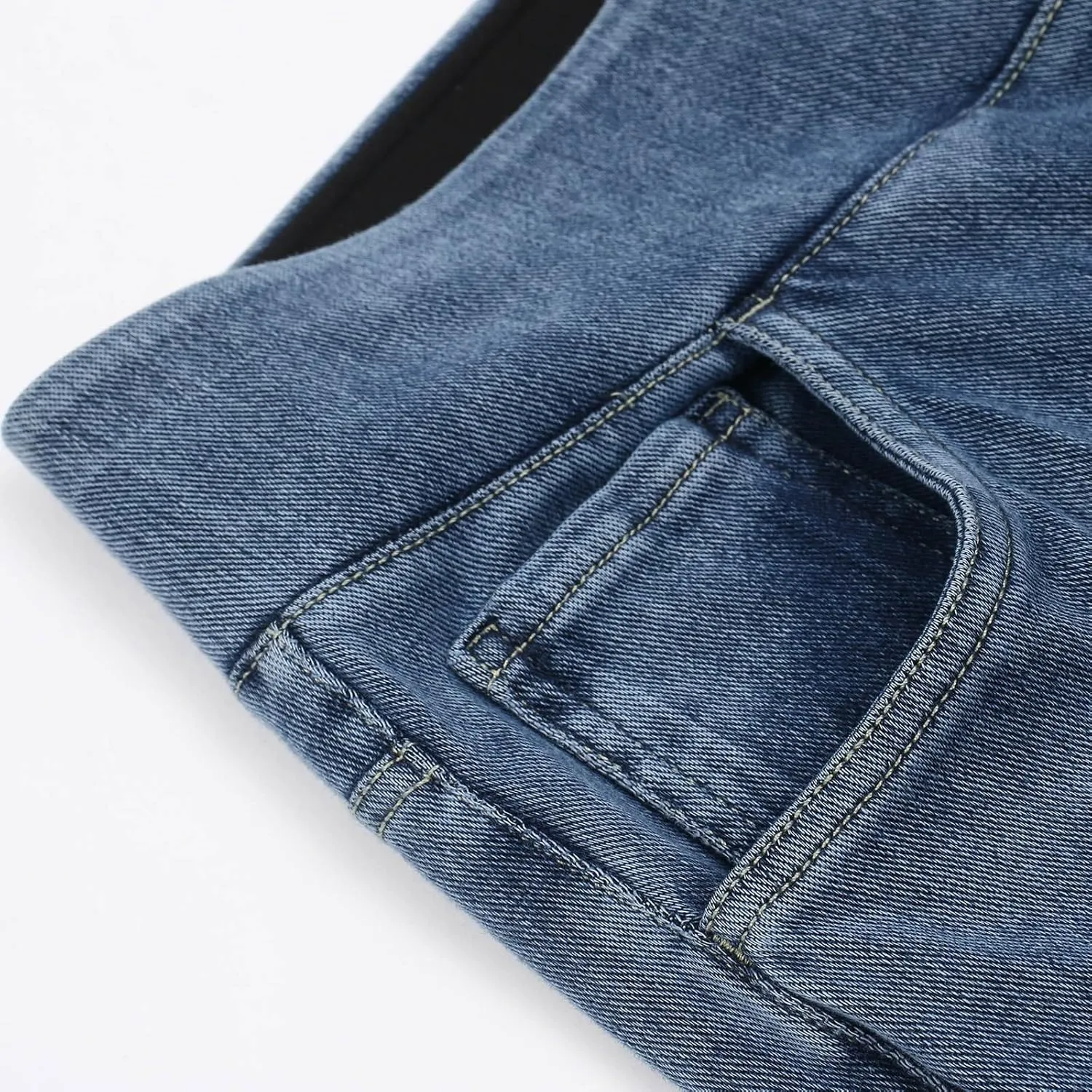 Women Sweatpant Jeans, Sweatpants That Look Like Jeans, High Waisted Stretchy Pull On Wide Leg Denim Pants with Pockets
